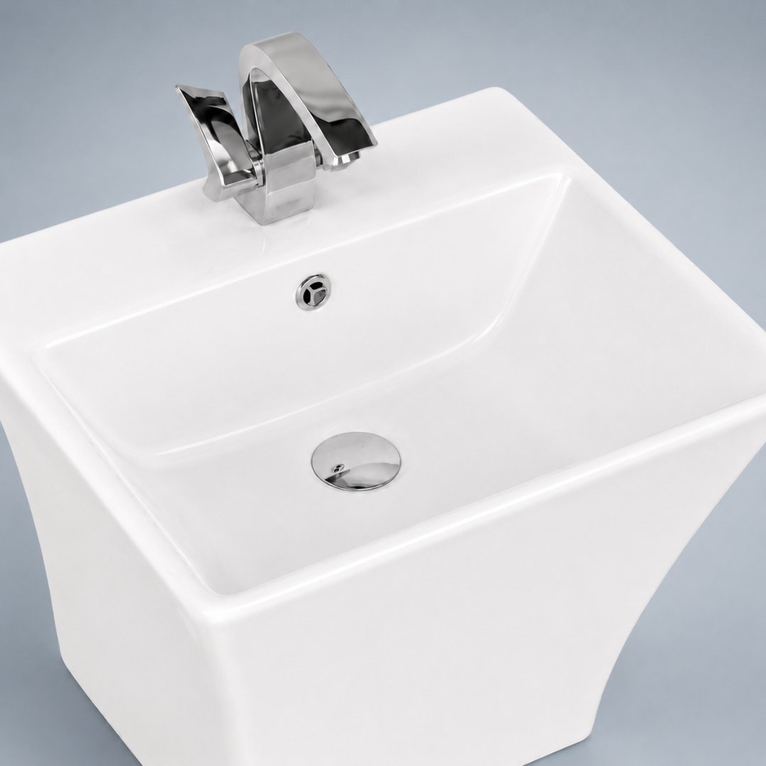 OXFORD White One Piece Basin Wash Basin - My Home Studio
